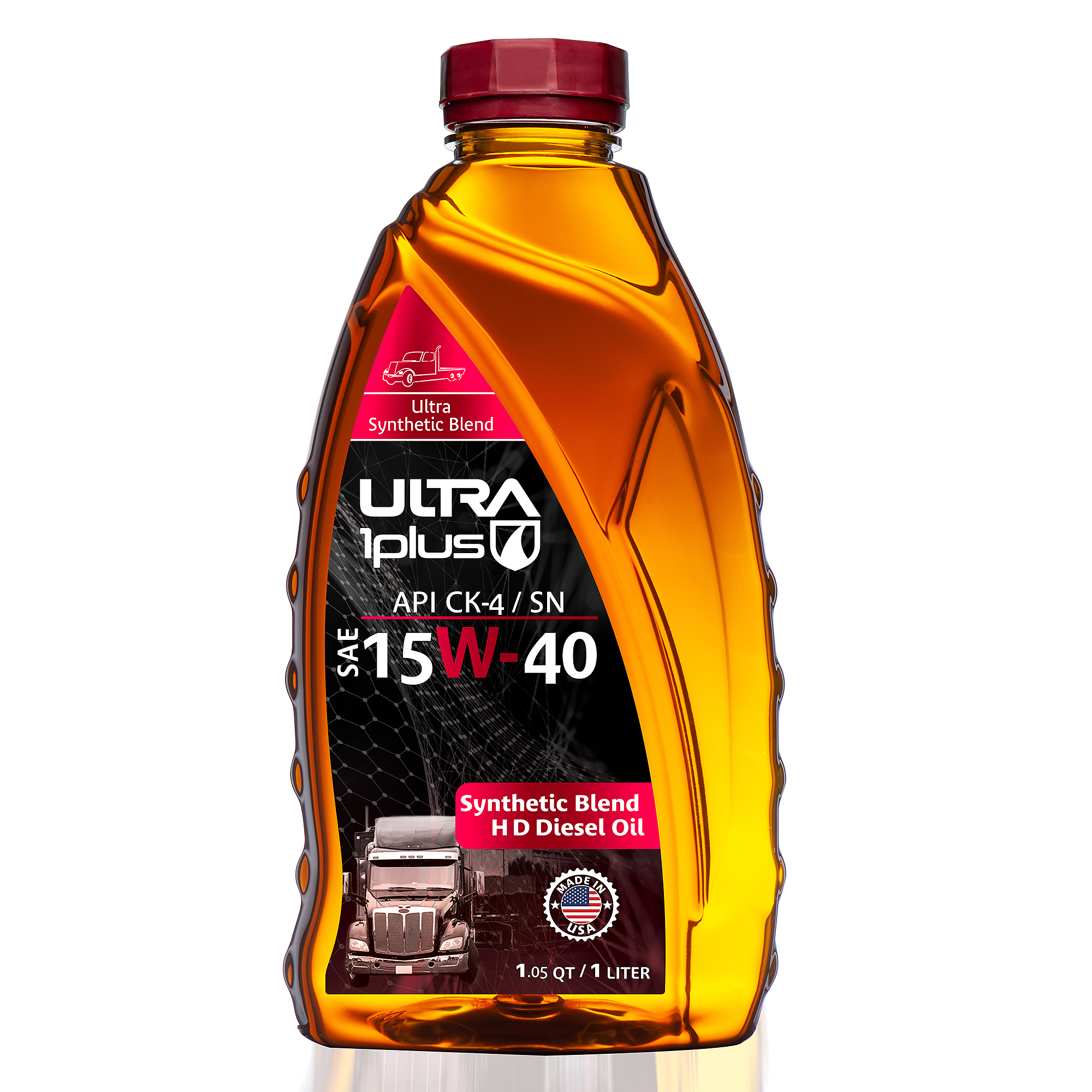 Ultra1Plus Synthetic Blend Motor Oil SAE 15W-40, API CK-4/SN, 1 QT